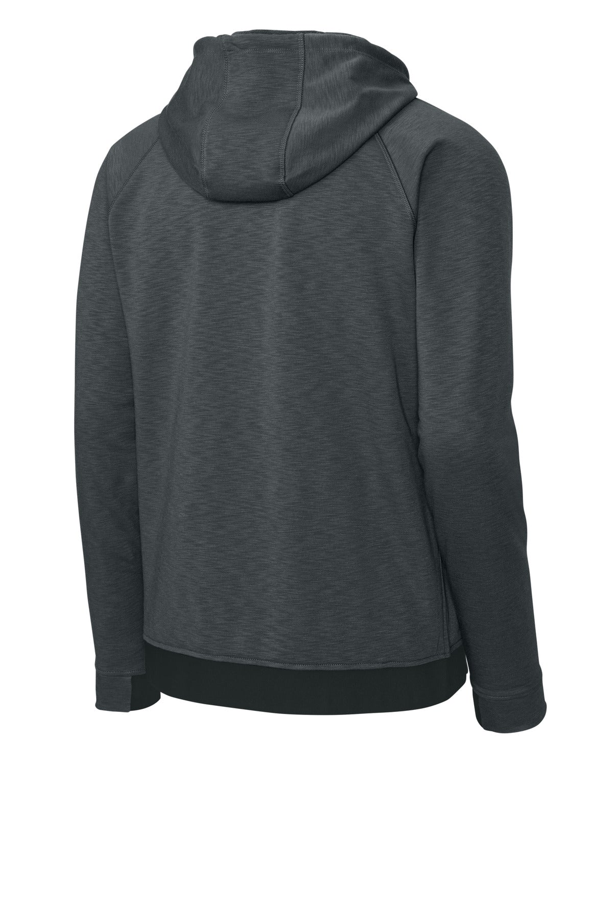 Rear View of Graphite Sport-Tek PosiCharge Strive Hooded Pullover ST571 plain