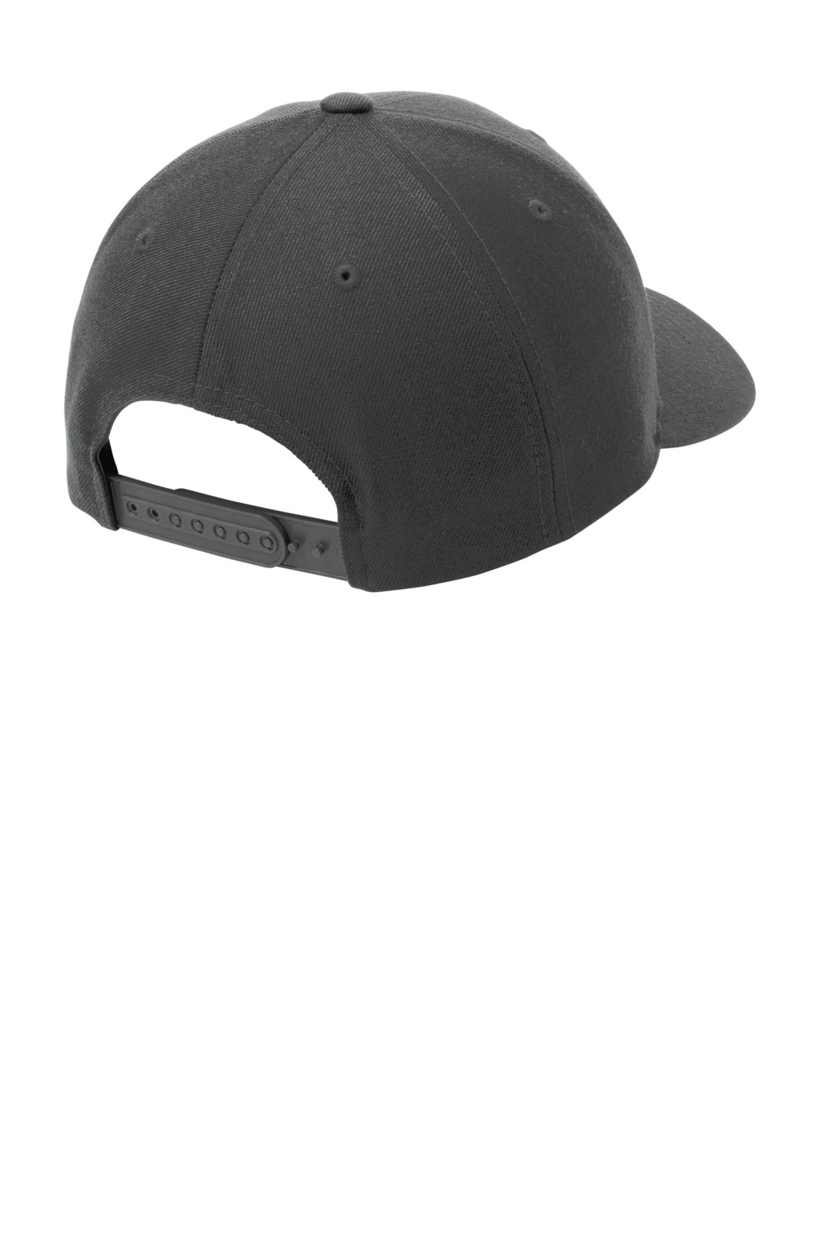 Rear View of Graphite Sport-Tek YP Classics Curve Bill Snapback Cap. STC43 plain