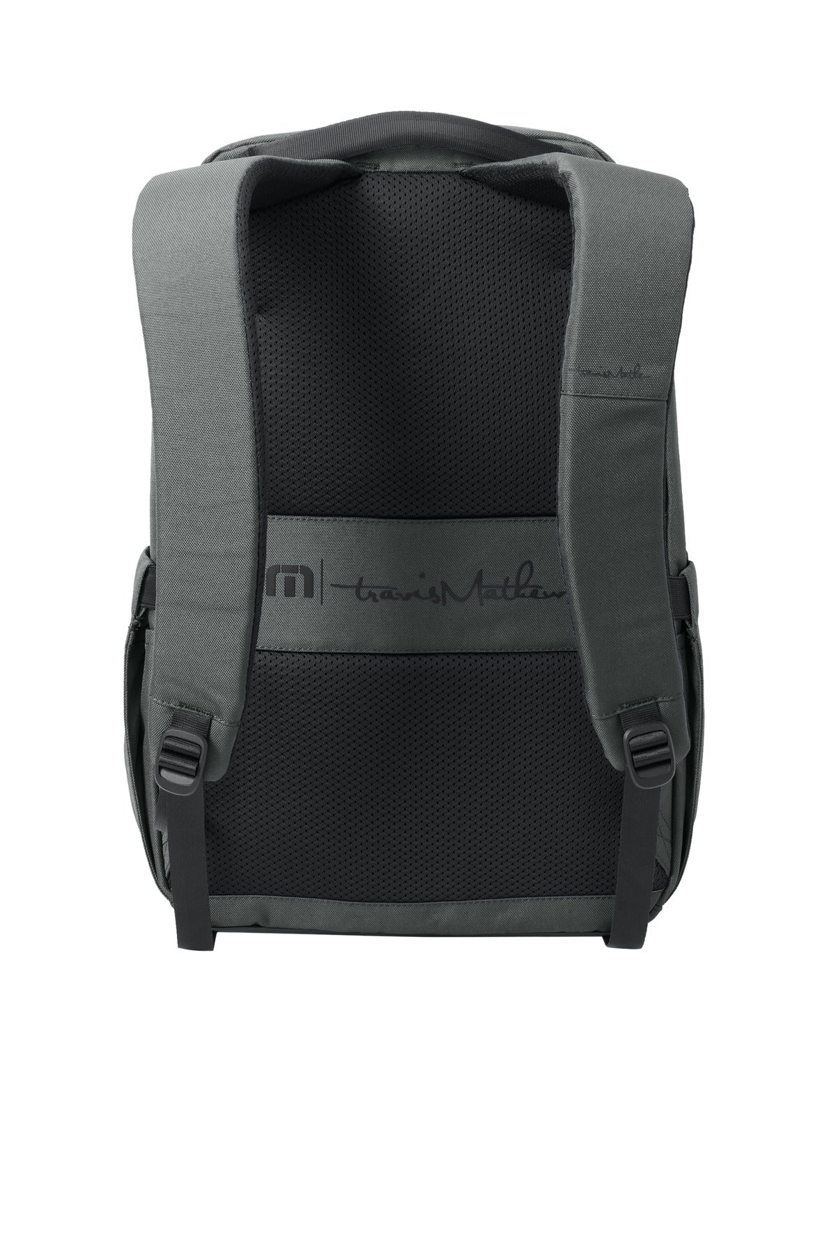 Rear View of Graphite TravisMathew Approach Backpack TMB100 plain
