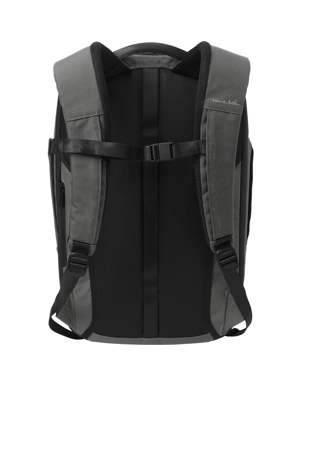 Rear View of Graphite TravisMathew Lateral Backpack TMB107 plain