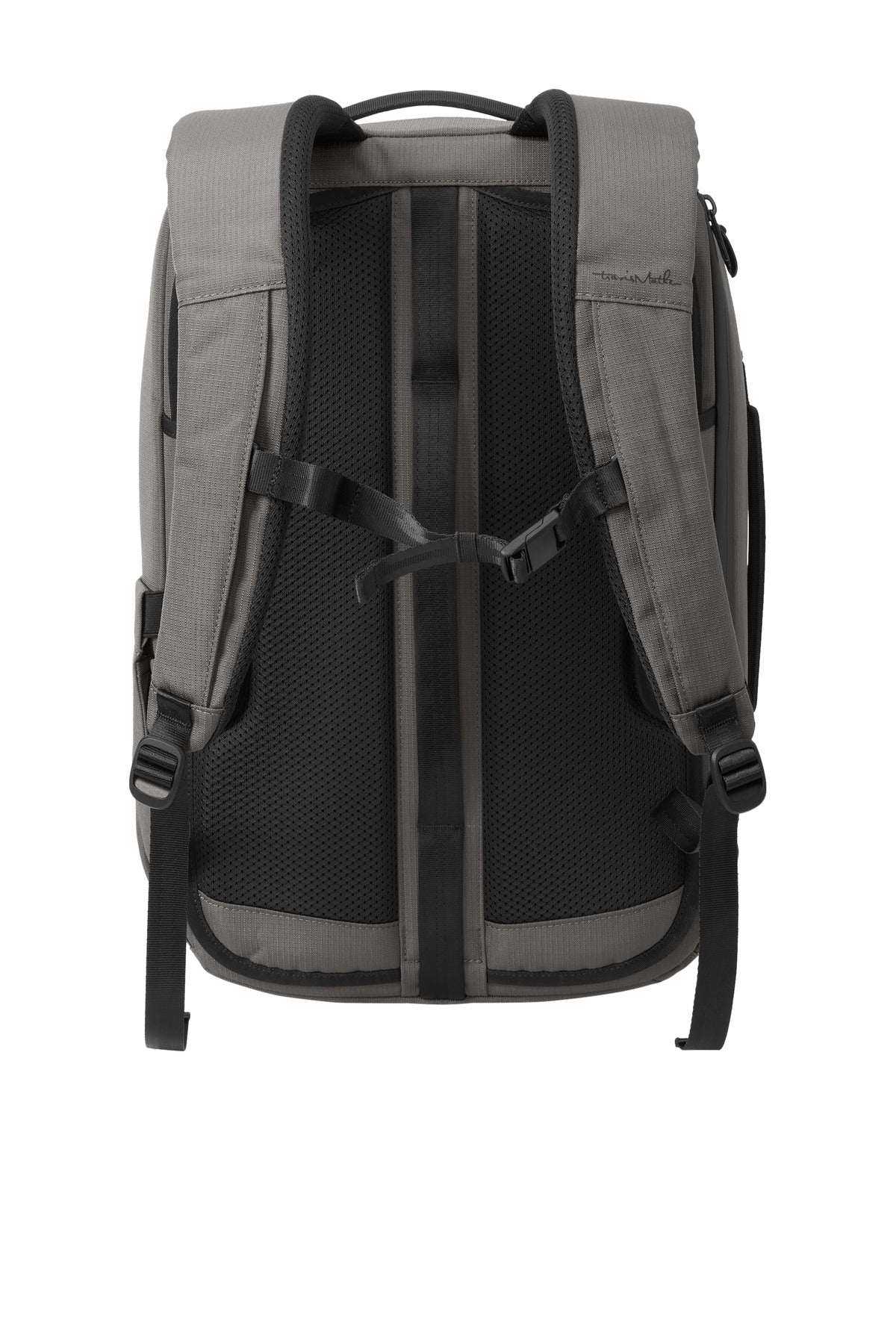 Rear View of Graphite TravisMathew Lateral Convertible Backpack TMB106 plain
