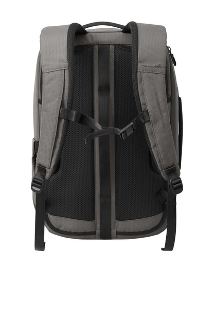Rear View of Graphite TravisMathew Lateral Convertible Backpack TMB106 plain