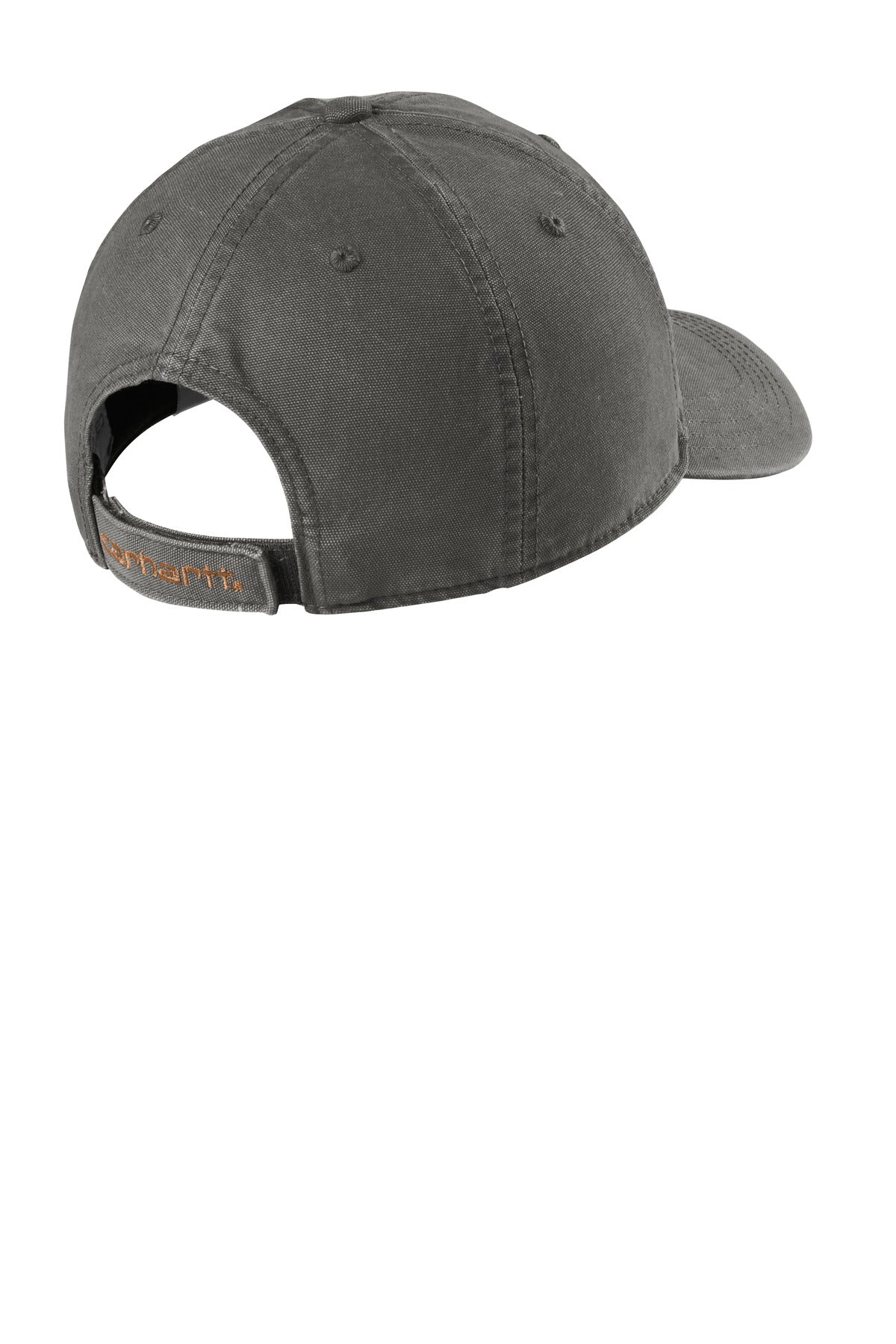 Rear View of Gravel Carhartt Cotton Canvas Cap CT103938 plain