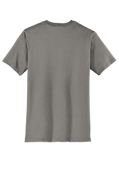 Rear View of Grey District Very Important Tee . DT6000 plain