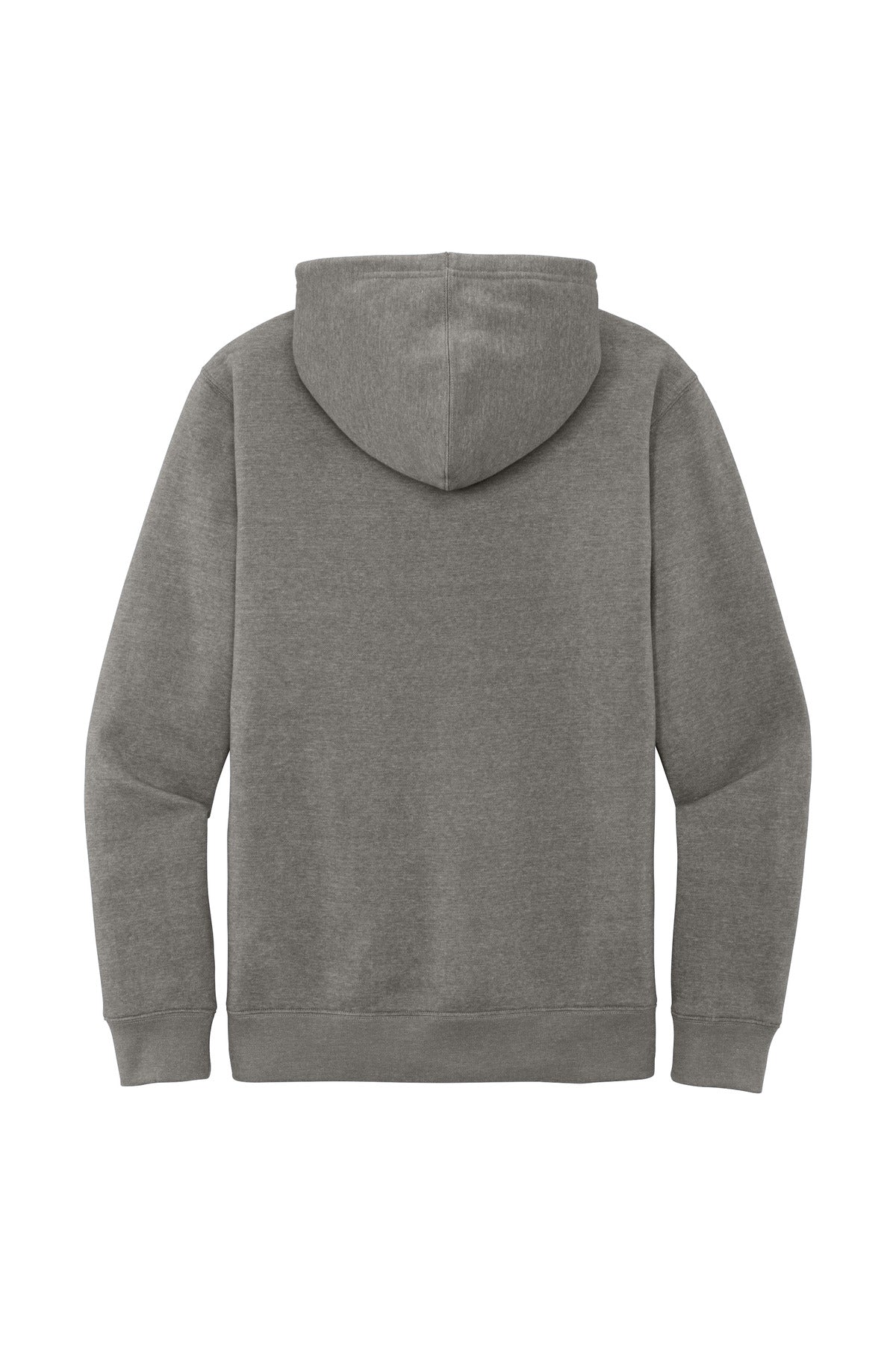Rear View of Grey Frost District V.I.T. Fleece Hoodie DT6100 plain