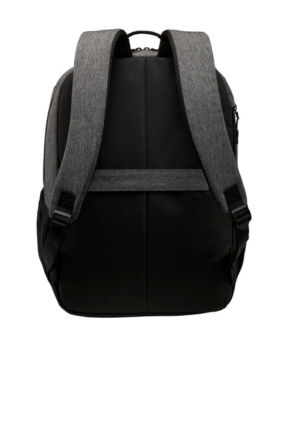 Rear View of Grey Heather Port Authority Vector Backpack. BG209 plain