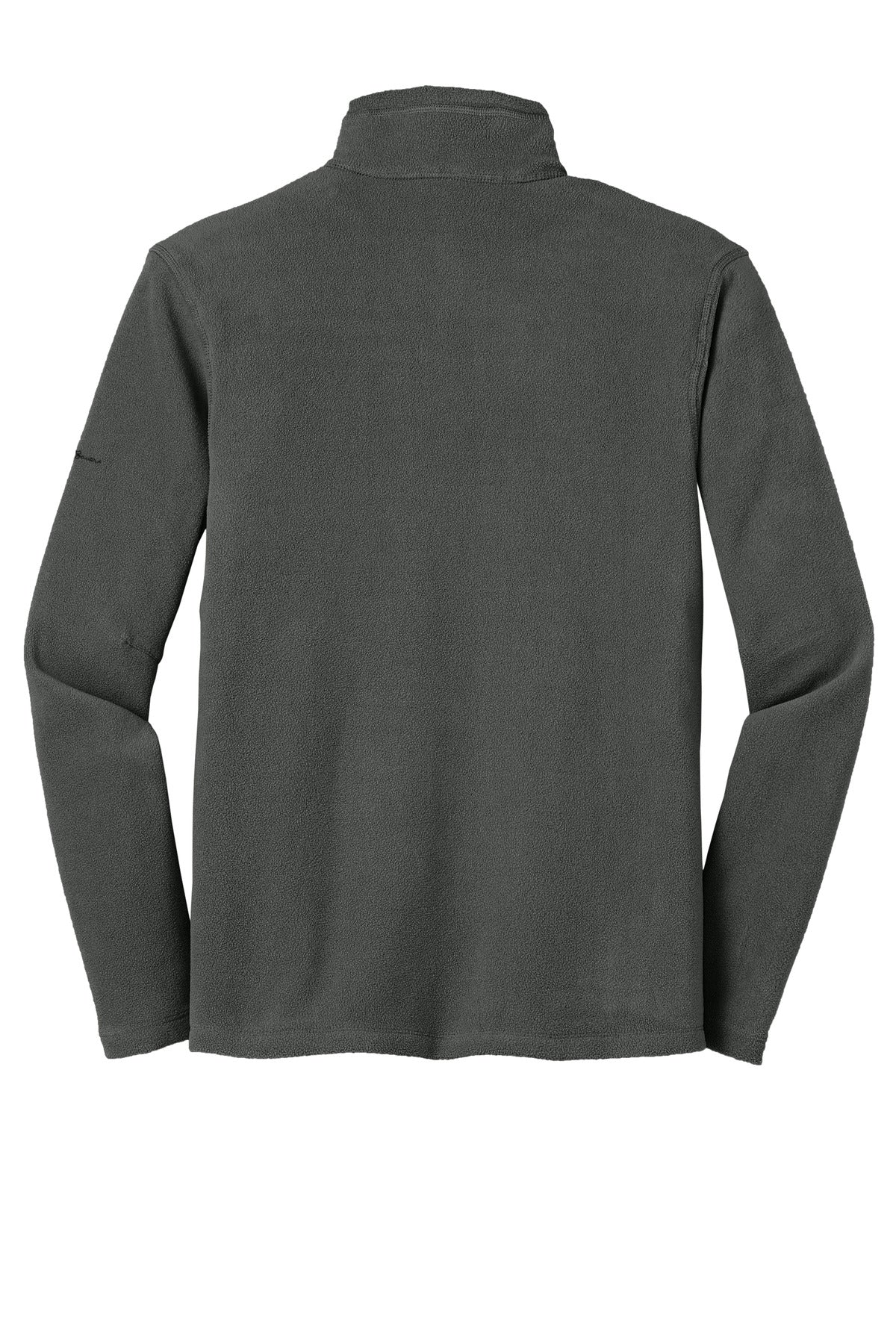 Rear View of Grey Steel Eddie Bauer Full-Zip Microfleece Jacket. EB224 plain
