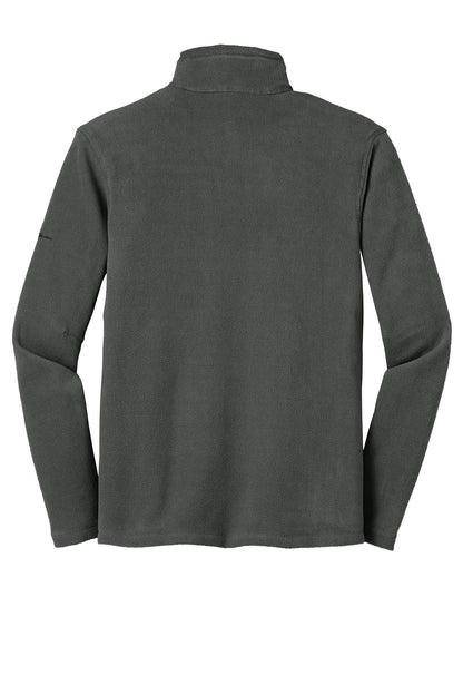 Rear View of Grey Steel Eddie Bauer Full-Zip Microfleece Jacket. EB224 plain