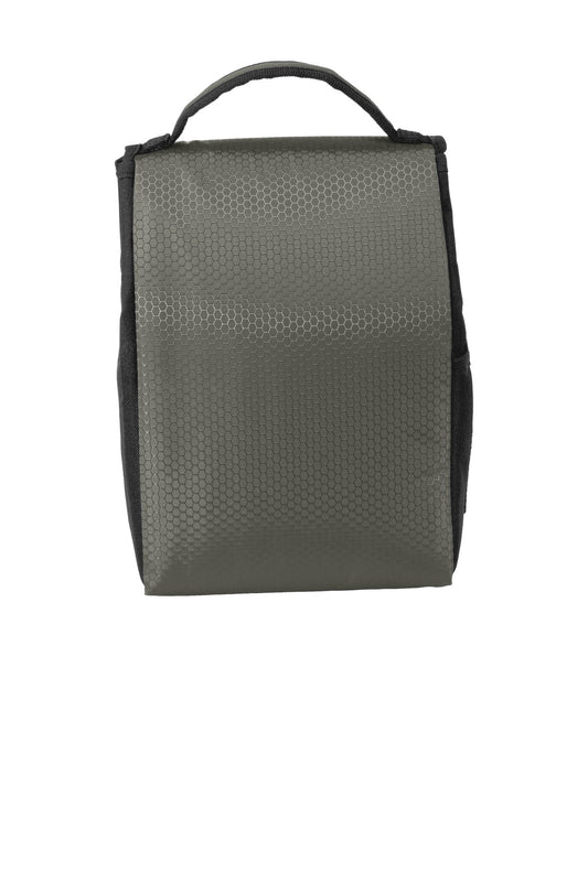 Rear View of Grey/Black Port Authority Lunch Bag Cooler. BG500 plain