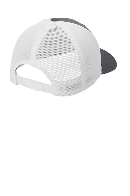 Rear View of Grph/White Port Authority Flexfit 110 Mesh Cap C110 plain