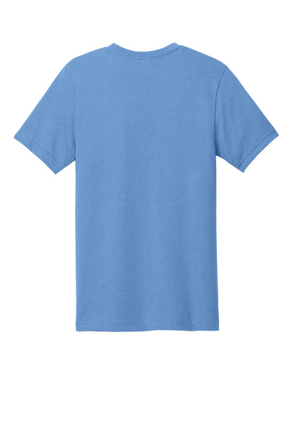 Rear View of HCarolinaB BELLA+CANVAS Unisex Heather CVC Short Sleeve Tee. BC3001CVC plain