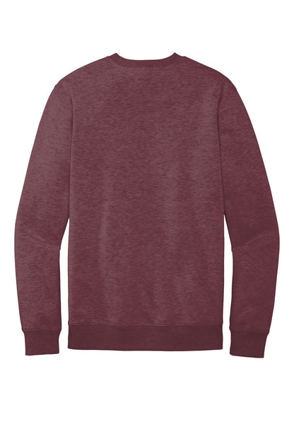 Rear View of Ht Cardinal District V.I.T. Fleece Crew DT6104 plain