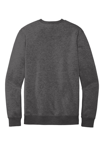 Rear View of Ht Charcoal District V.I.T. Fleece Crew DT6104 plain