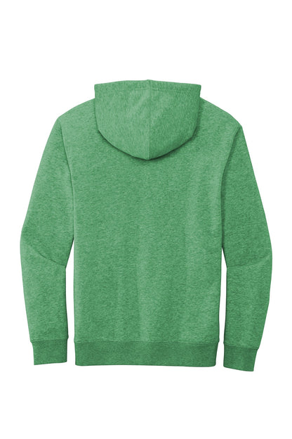 Rear View of Ht Kelly Green District V.I.T. Fleece Hoodie DT6100 plain