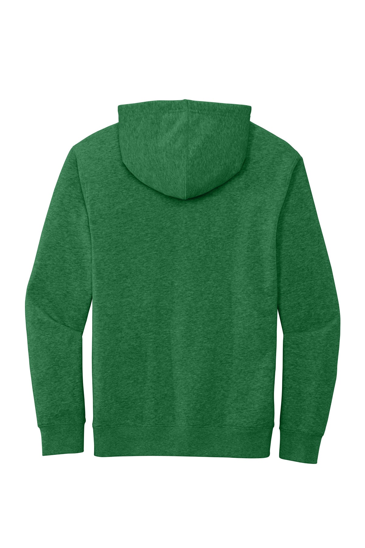 Rear View of Ht Kelly Green District V.I.T. Fleece Hoodie DT6100 plain