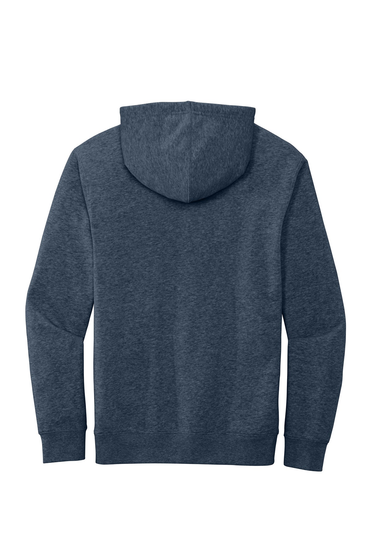 Rear View of Ht Navy District V.I.T. Fleece Hoodie DT6100 plain