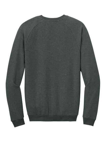 Rear View of HtdChar District Cloud Fleece Crew DT7804 plain