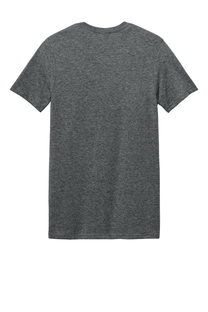Rear View of HtDkGrey Gildan Softstyle T-Shirt. 64000 plain