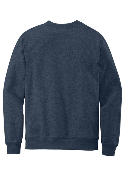 Rear View of HtdNavy District Re-Fleece Crew DT8104 plain