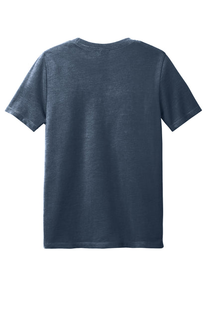 Rear View of HtdNavy District Youth Perfect Blend CVC Tee DT108Y plain