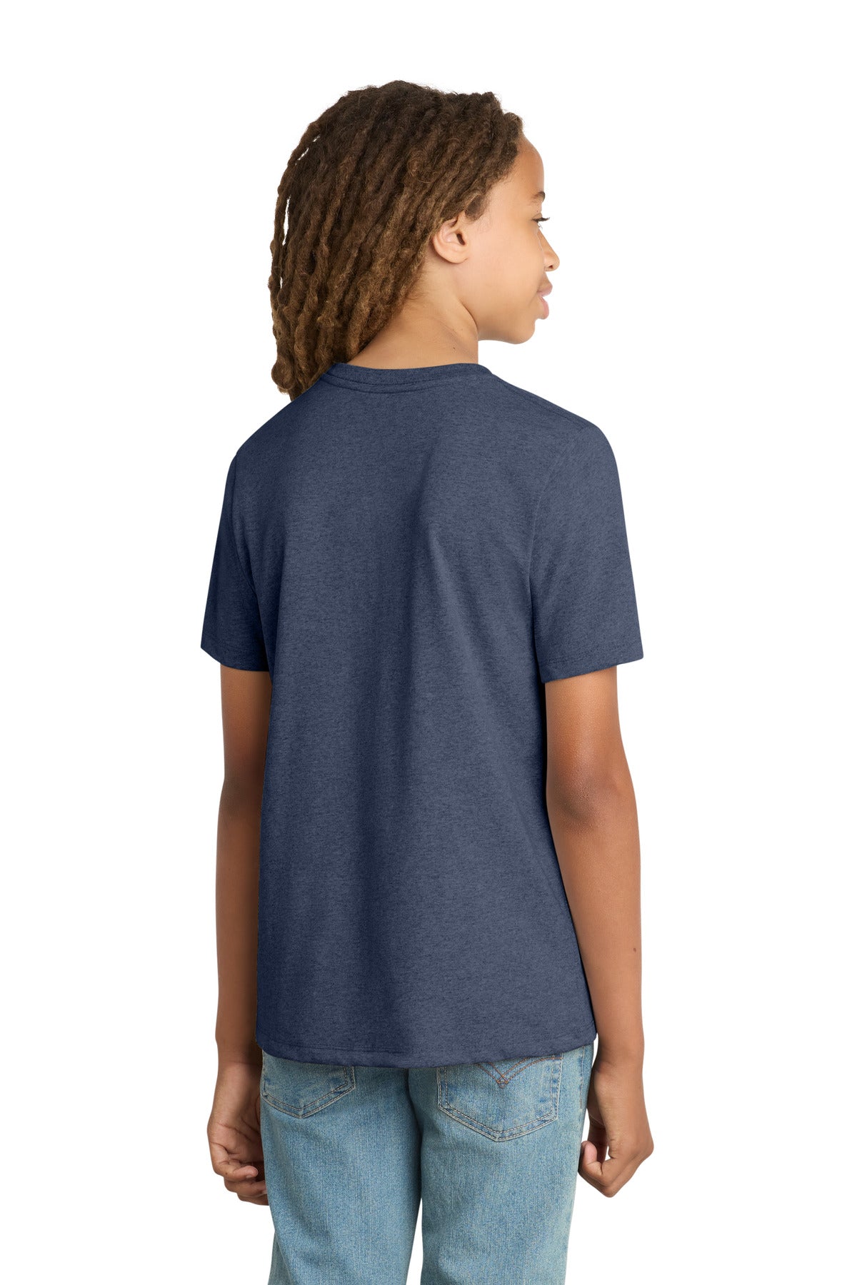 Rear View of HtdNavy District Youth Re-Tee DT8000Y plain