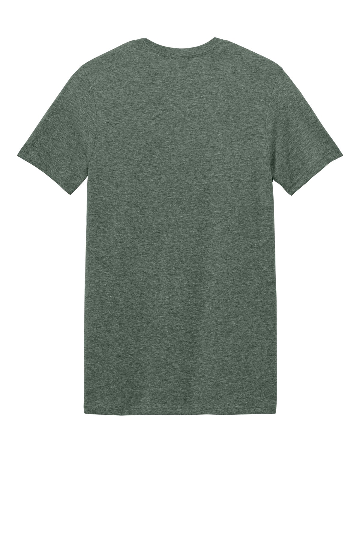 Rear View of Hthr Mltry Grn Gildan Softstyle T-Shirt. 64000 plain