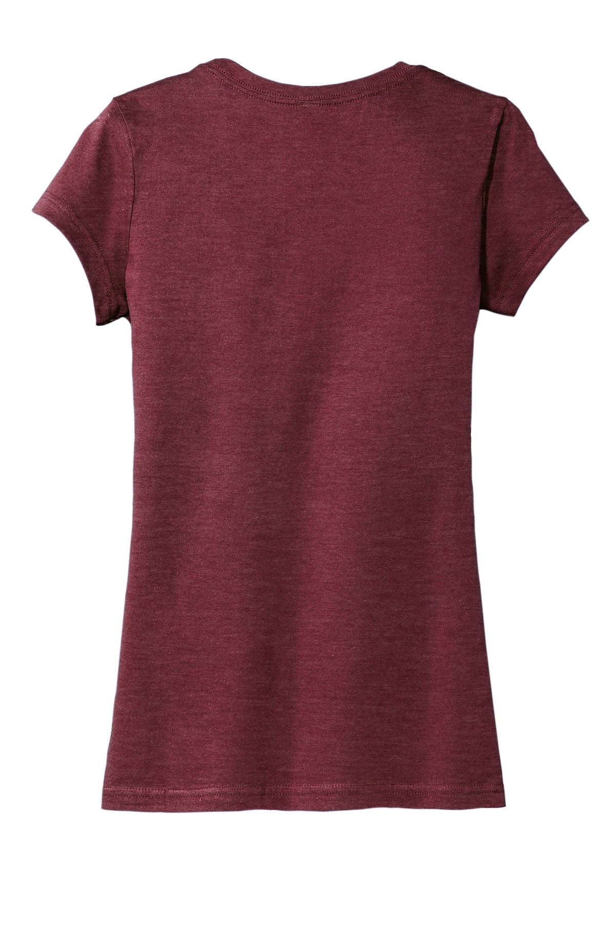 Rear View of Hthrd Cardinal District Women's Fitted Very Important Tee . DT6001 plain
