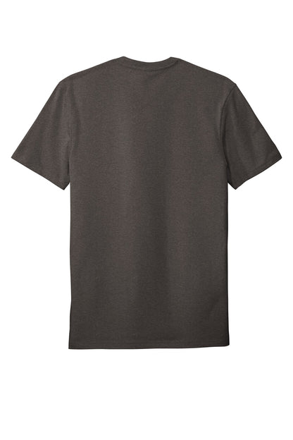 Rear View of Hthrd Charcoal District Flex Tee DT7500 plain
