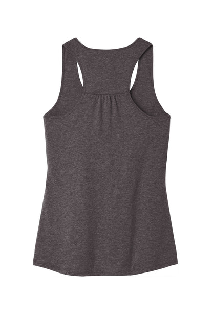Rear View of Hthrd Charcoal District Women's V.I.T. Racerback Tank DT6302 plain