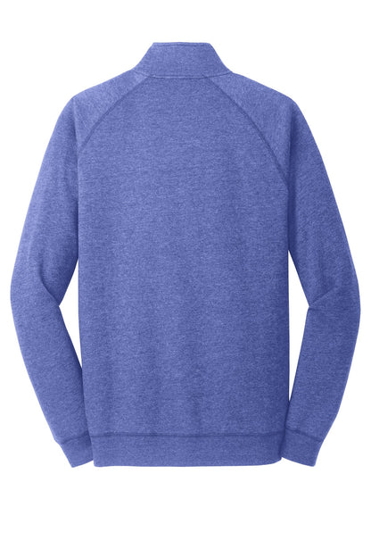 Rear View of Hthrd Deep Roy District Lightweight Fleece 1/4-Zip. DM392 plain