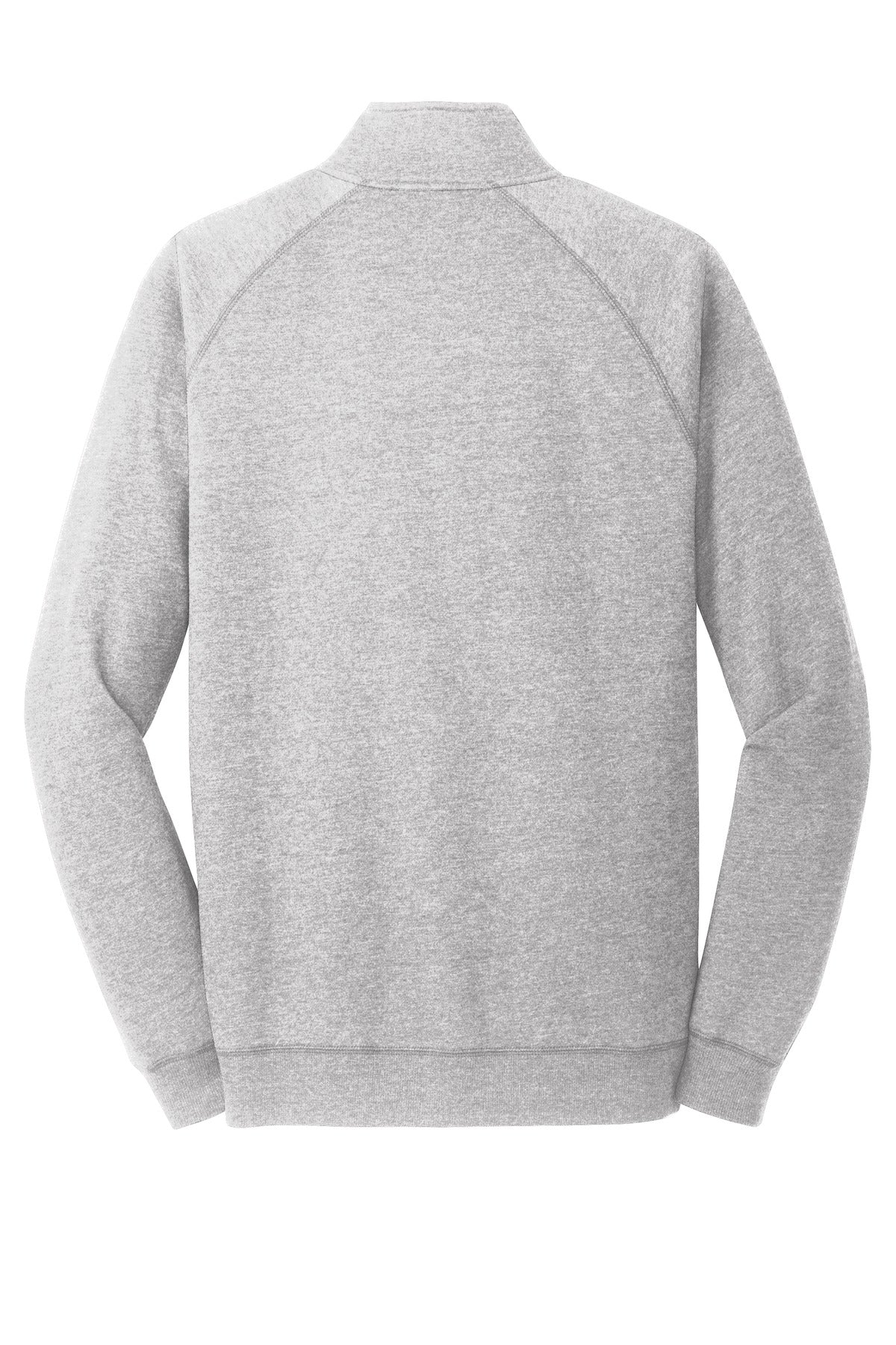 Rear View of Hthrd Grey District Lightweight Fleece 1/4-Zip. DM392 plain