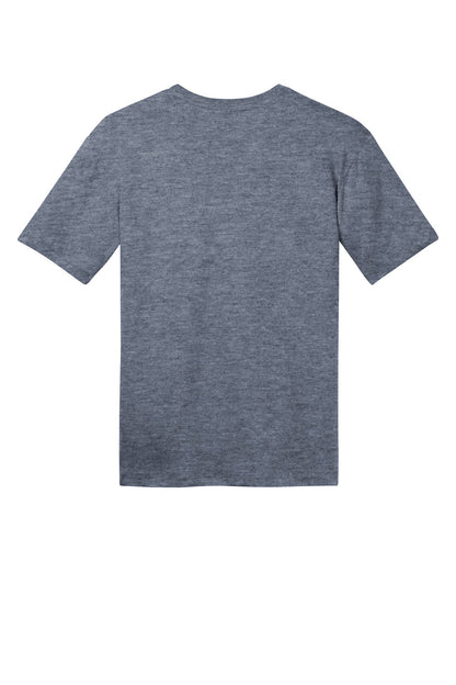 Rear View of Hthrd Navy District Perfect Weight Tee. DT104 plain