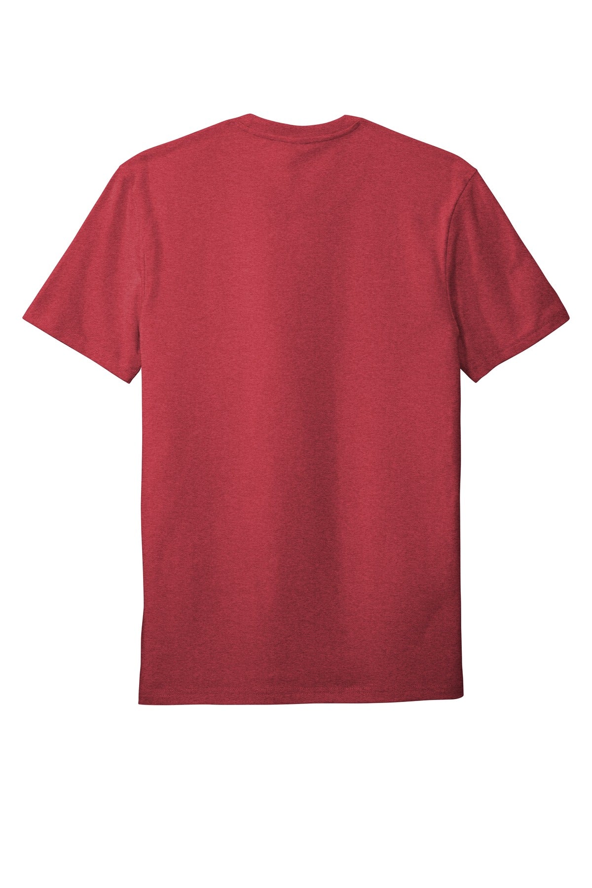 Rear View of Hthrd Red District Flex Tee DT7500 plain