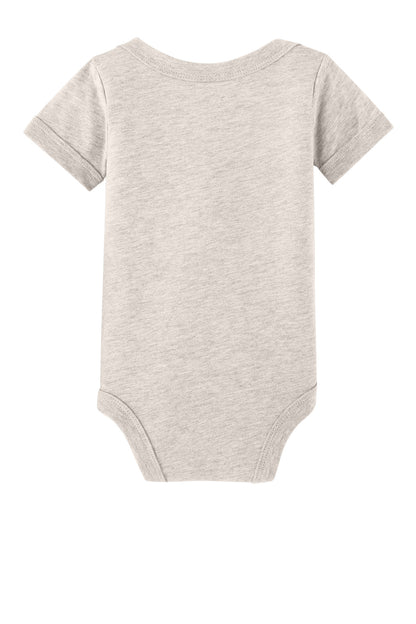 Rear View of HthrDust BELLA+CANVAS Infant Jersey Short Sleeve One Piece BC100B plain