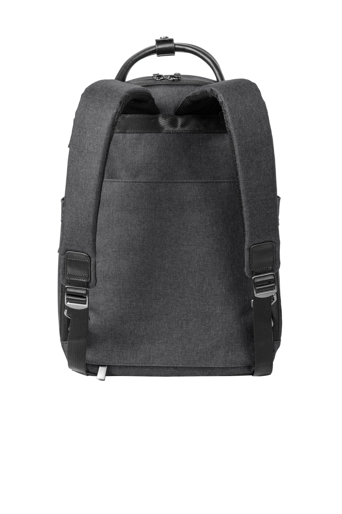 Rear View of HthrGrey Brooks Brothers Grant Dual-Handle Backpack BB18821 plain