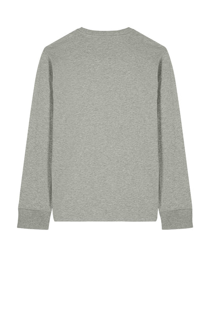 Rear View of HthrGrey Stanley/Stella Unisex Creator 2.0 Long Sleeve Tee SXU022 plain