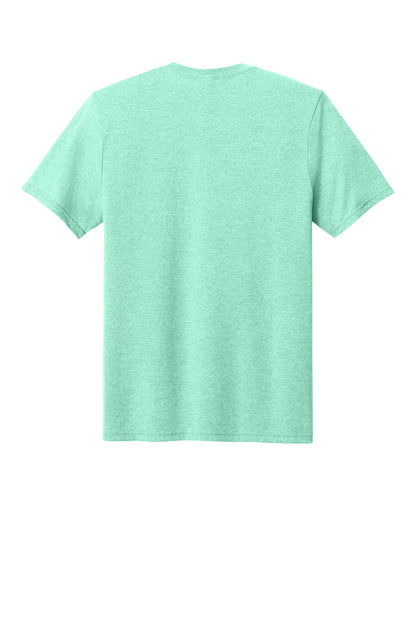Rear View of HtrJadeite Port & Co Tri-Blend Tee. PC330 plain