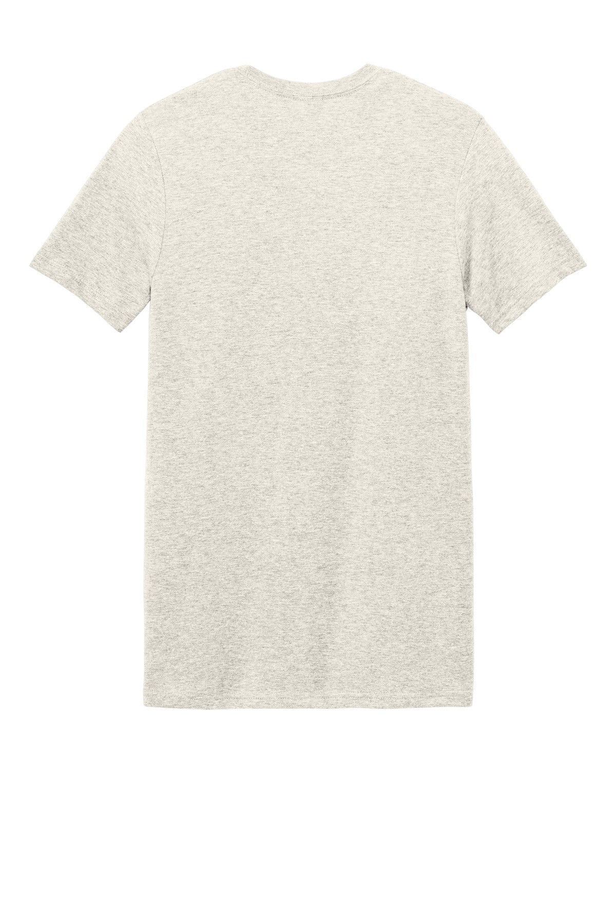 Rear View of HtrOatmeal Gildan Softstyle T-Shirt. 64000 plain