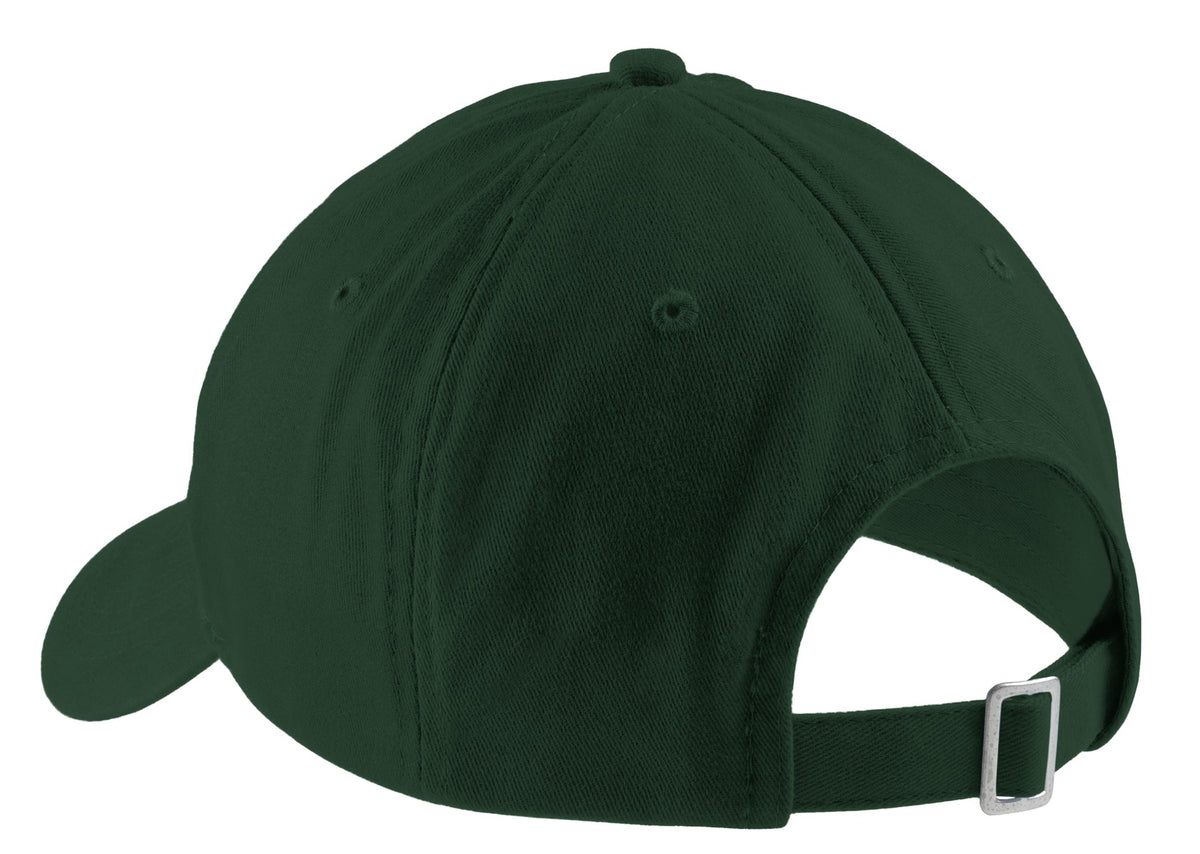 Rear View of Hunter Port Authority Brushed Twill Low Profile Cap. CP77 plain