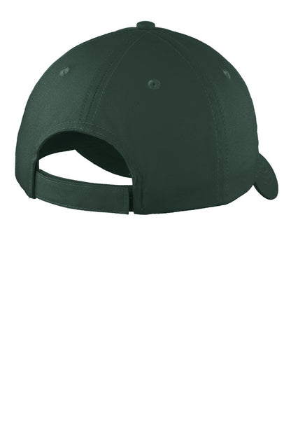 Rear View of Hunter Port Authority Six-Panel Unstructured Twill Cap. C914 plain