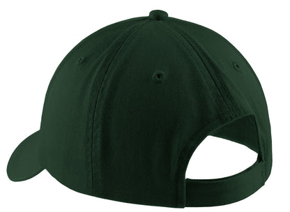 Rear View of Hunter Port Authority Washed Twill Cap. CP78 plain