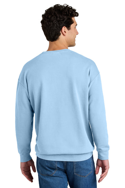 Rear View of Hydrangea Comfort Colors Lightweight Crewneck Sweatshirt 1466 plain
