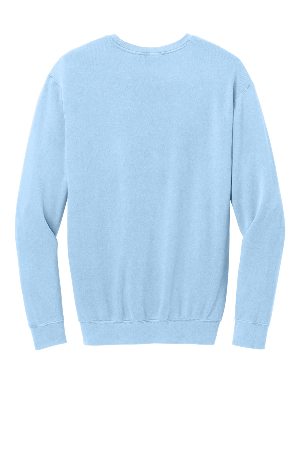 Rear View of Hydrangea Comfort Colors Lightweight Crewneck Sweatshirt 1466 plain