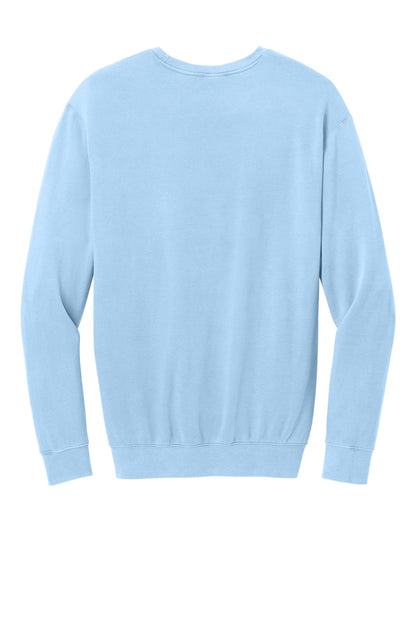 Rear View of Hydrangea Comfort Colors Lightweight Crewneck Sweatshirt 1466 plain