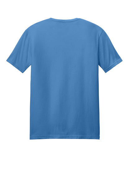 Rear View of Iris Gildan Softstyle T-Shirt. 64000 plain