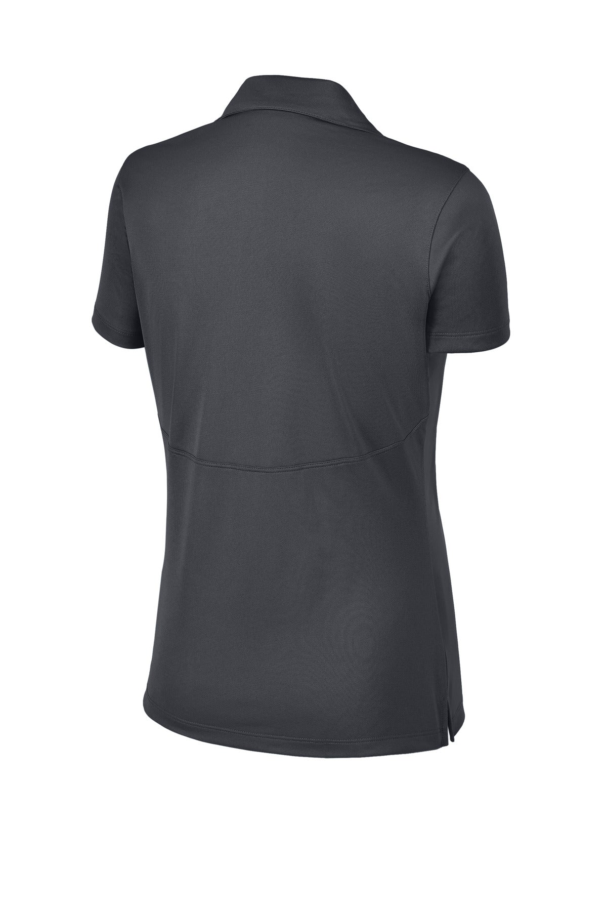 Rear View of Iron Grey Sport-Tek Women's Micropique Sport-Wick Polo. LST650 plain
