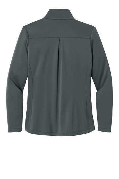 Rear View of IronGate Eddie Bauer Women's Smooth Mid Layer Fleece Full-Zip EB2470 plain