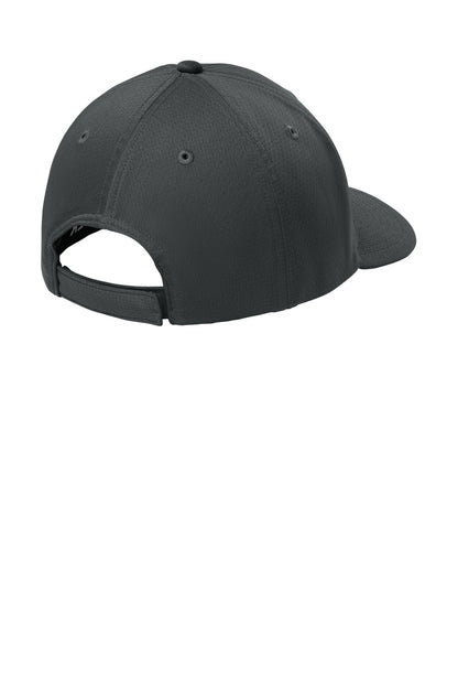 Rear View of IronGrey Sport-Tek Impact Mesh Stretch-Tek Adjustable Cap STC71 plain