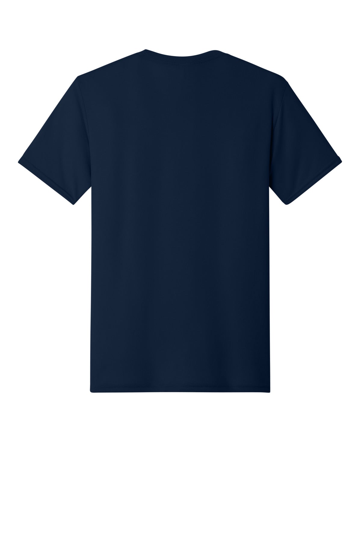 Rear View of JNavy Jerzees Dri-Power 100% Polyester T-Shirt. 21M plain