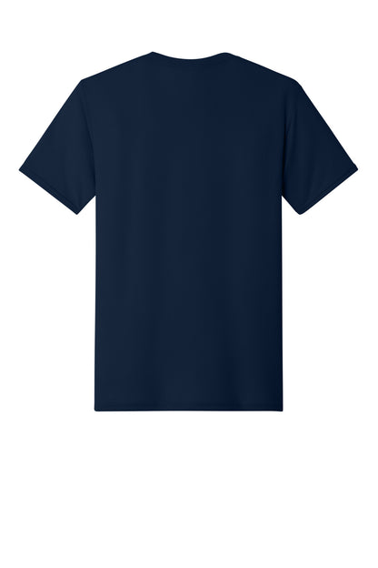 Rear View of JNavy Jerzees Dri-Power 100% Polyester T-Shirt. 21M plain